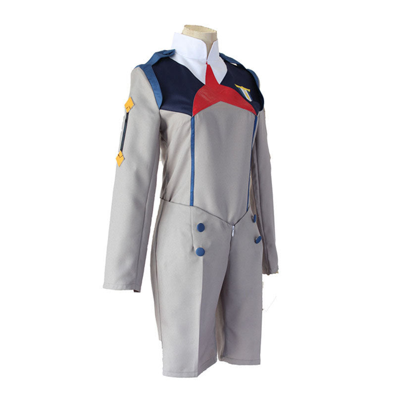 Anime Darling in the Franxx 016 Hiro Full Set Uniform Costume With Wigs and Boots Halloween Carnival Costume Set