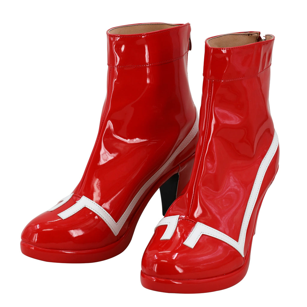 Anime Darling in the Franxx Zero Two 002 Cosplay Shoes Red PU Leather Cosplay Shoes Accessories