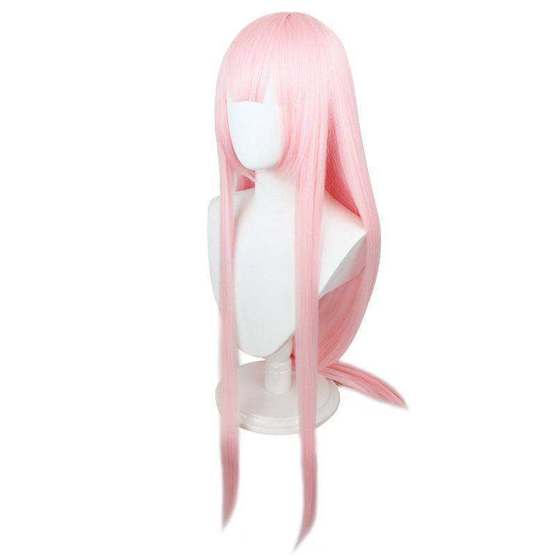 Anime Darling in the Franxx Zero Two 002 Cosplay Wigs Pink Long Wigs Accessories