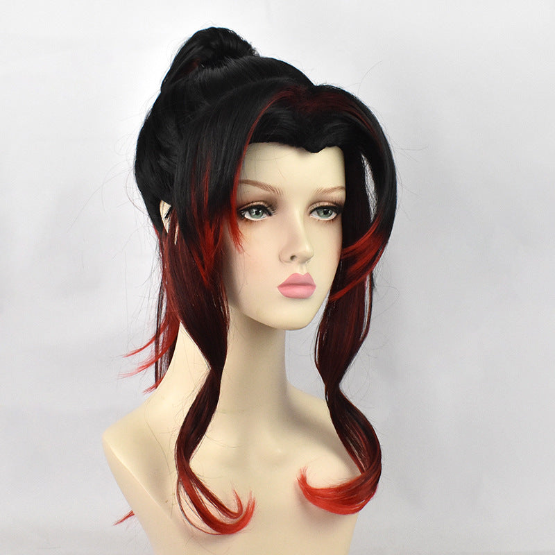 Anime  Kokushibou/Yoriichi Tsugikuni Cosplay Costume Wigs