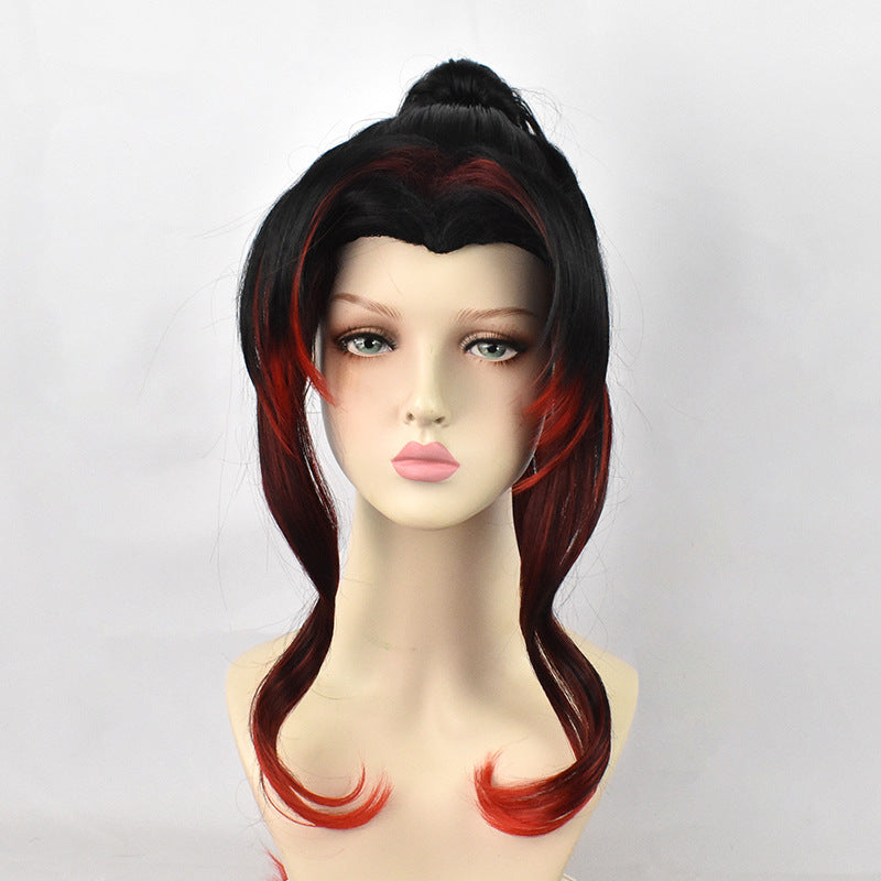 Anime  Kokushibou/Yoriichi Tsugikuni Cosplay Costume Wigs