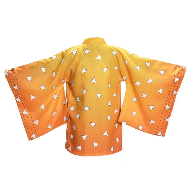 Anime  Zenitsu Agatsuma Kimono Halloween Cosplay Cloak