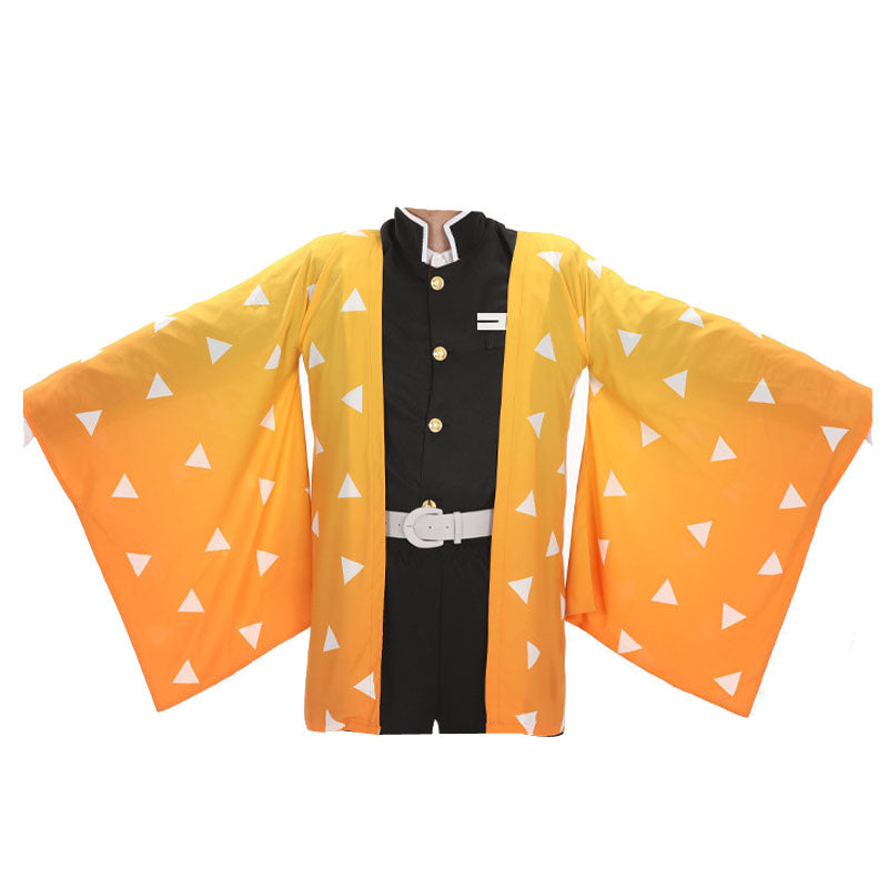 Anime  Zenitsu Agatsuma Kimono Halloween Cosplay Cloak