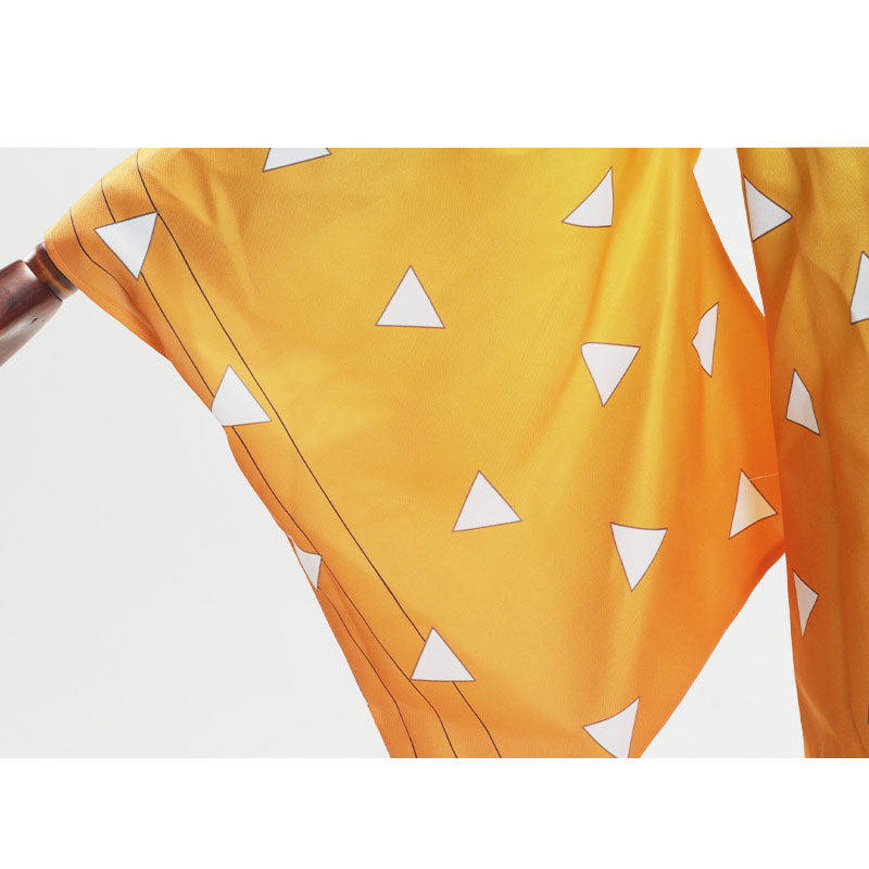 Anime  Zenitsu Agatsuma Kimono Halloween Cosplay Cloak