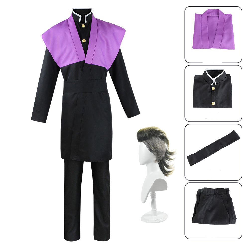 Genya Shinazugawa Cosplay Costume With Wigs Set