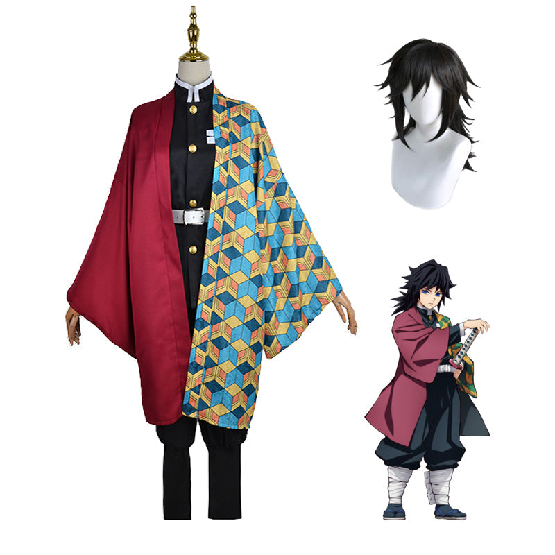 Anime Giyu Tomioka Cosplay Costume Full Set Deluxe Version