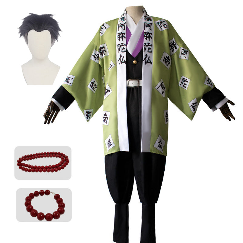 Anime Gyomei Himejima Cosplay Costume Full Set With Necklace and Bracelets