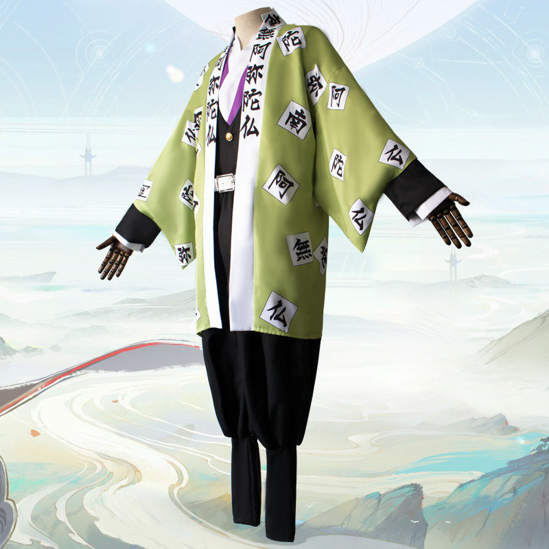 Anime Gyomei Himejima Cosplay Costume With Wigs and Shoes Full Set Halloween Carnival Costume