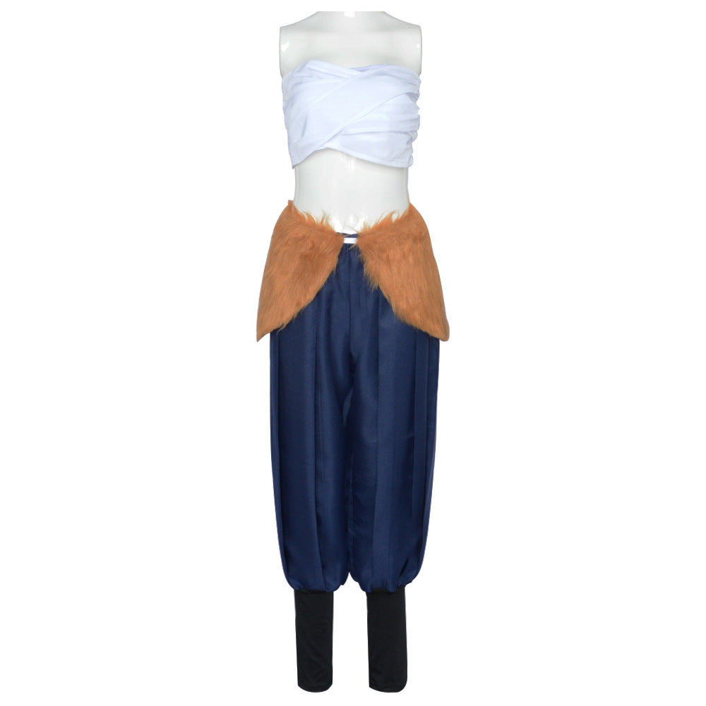 Anime Inosuke Hashibira Female Version Costume+Wigs+Shoe Full Set Halloween Costume Outfit