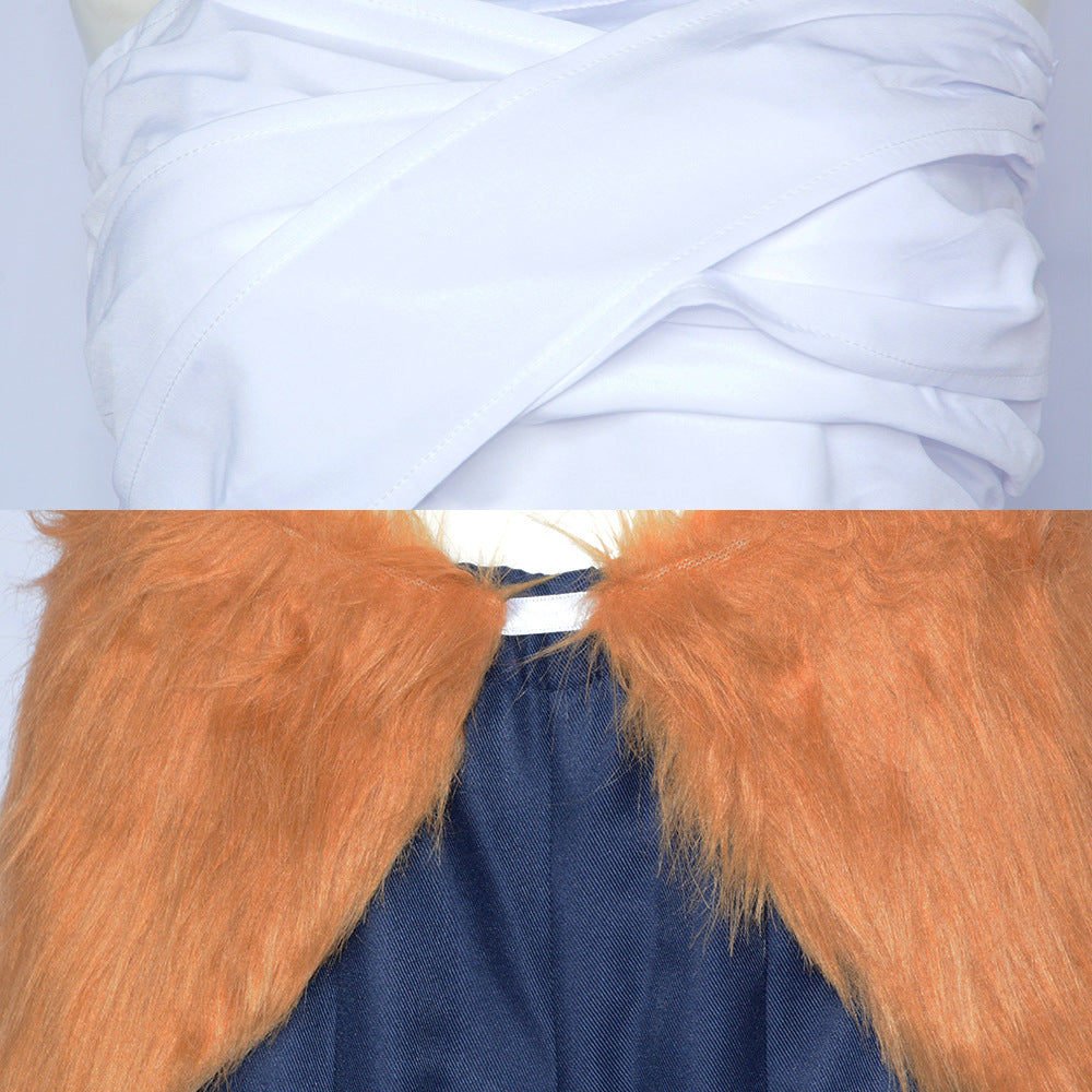 Anime Inosuke Hashibira Female Version Costume+Wigs+Shoe Full Set Halloween Costume Outfit