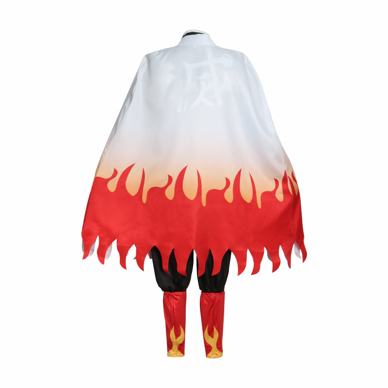 Anime Kyojuro Rengoku Costume With Wigs Full Set Halloween Costume Outfit Set
