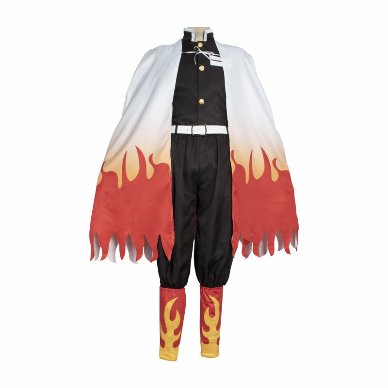 Anime Kyojuro Rengoku Costume Full Set Halloween Carnival Outfit