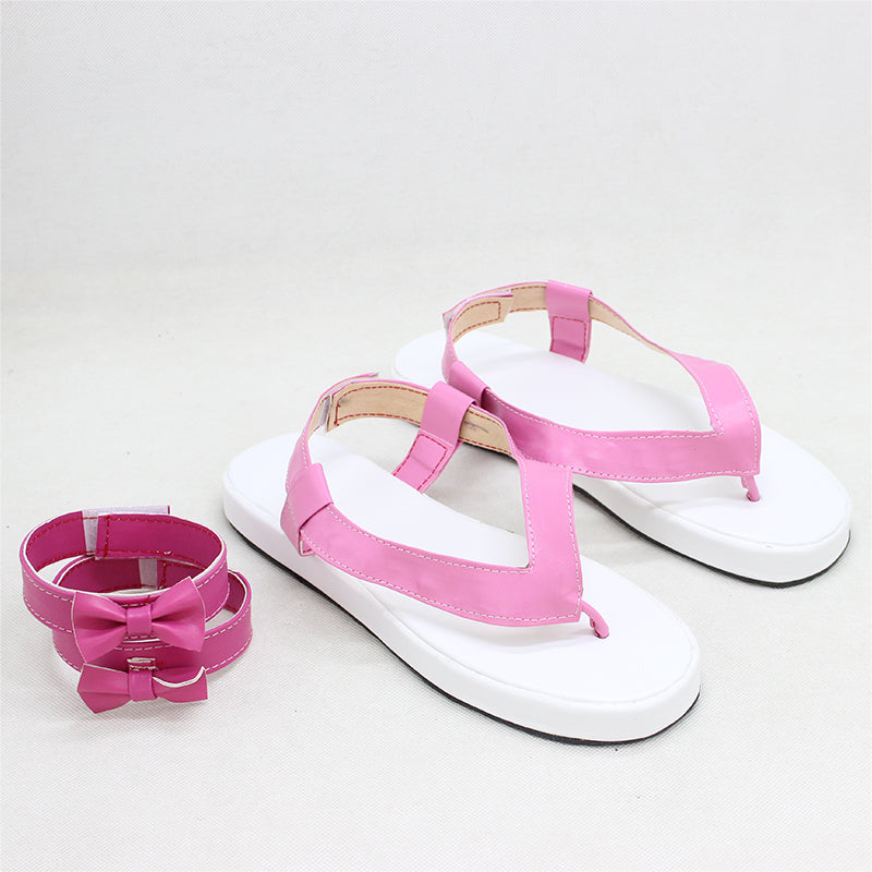 Anime Mitsuri Kanroji Costume Shoes PU Leather Customized Shoes
