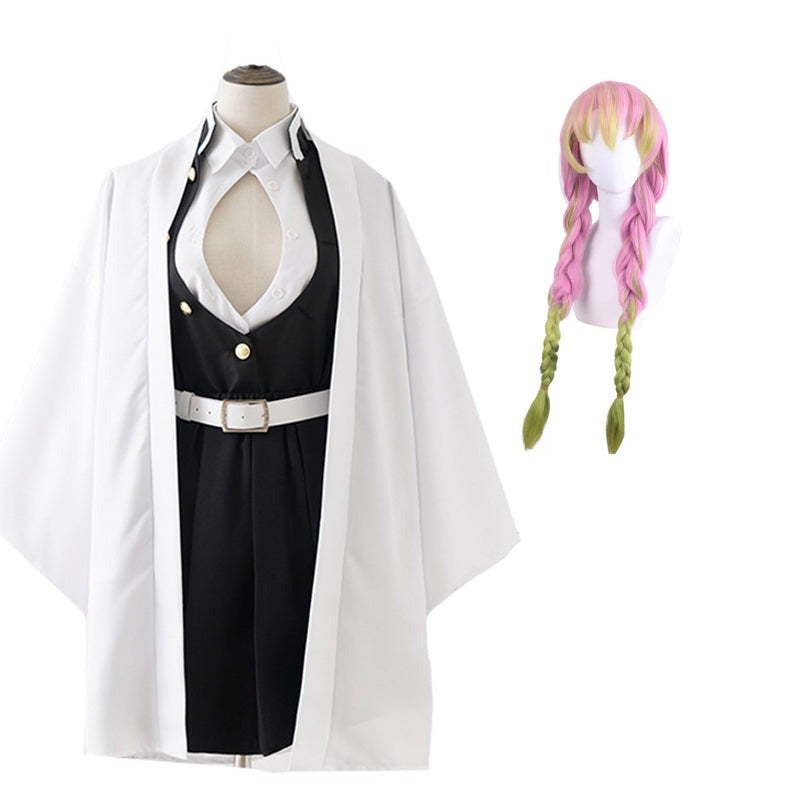 Anime Mitsuri Kanroji Costume Uniform Suit Halloween Carnival Costume Outfit