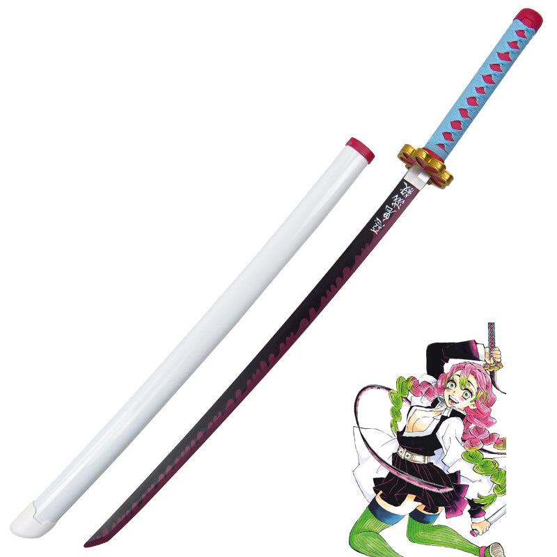Anime Mitsuri Kanroji Costume+Wigs+Shoes+Weapon Sword Whole Set Halloween Costume Set