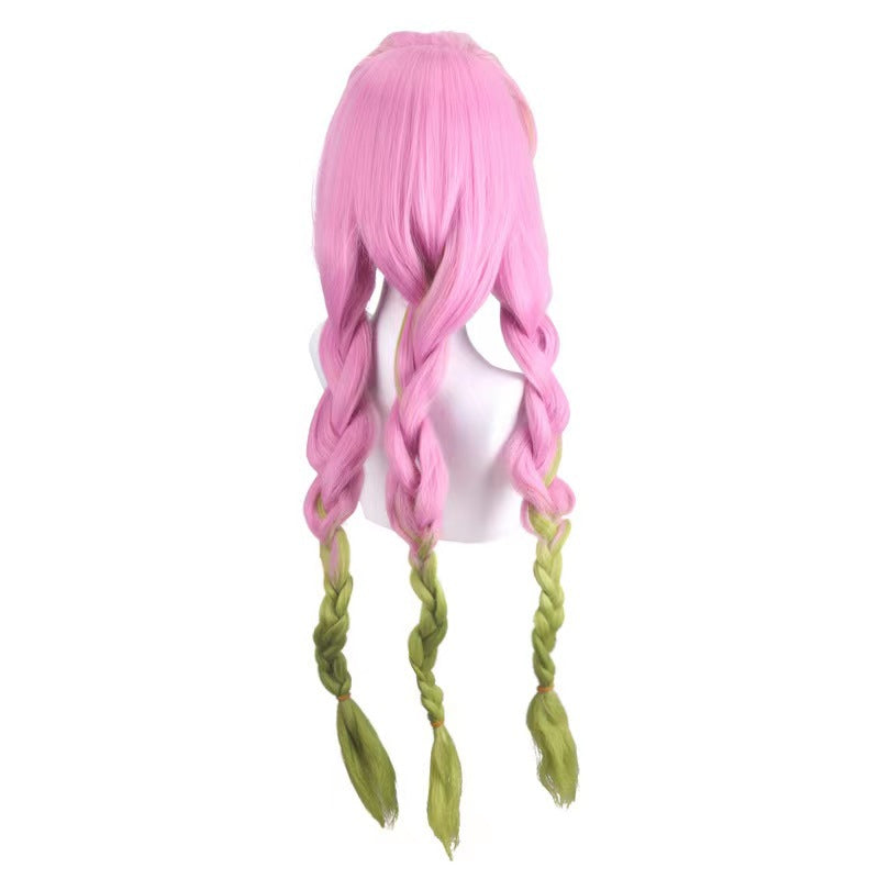 Anime Mitsuri Kanroji Costume Wigs Halloween Cosplay Accessories