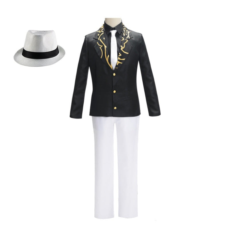 Anime Muzan Kibutsuji Uniform Suit Costume With Hat