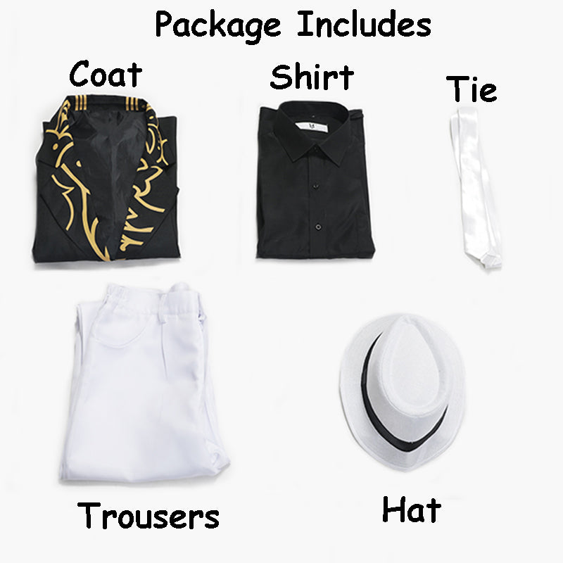 Anime Muzan Kibutsuji Uniform Suit Costume With Hat