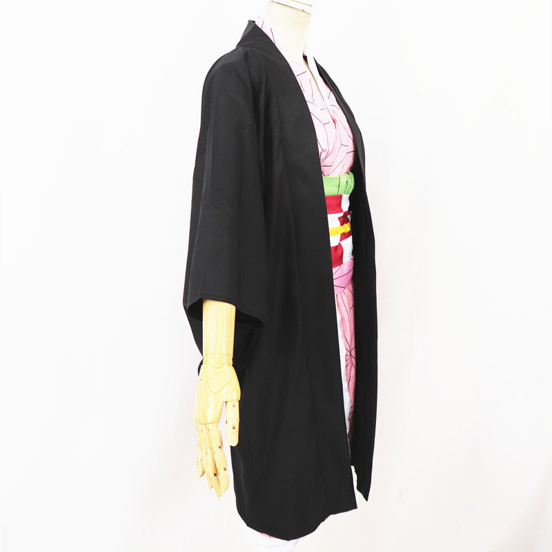 Kids Anime Demon Slayer Kamado Nezuko Cosplay Costume Halloween Costume Full Set