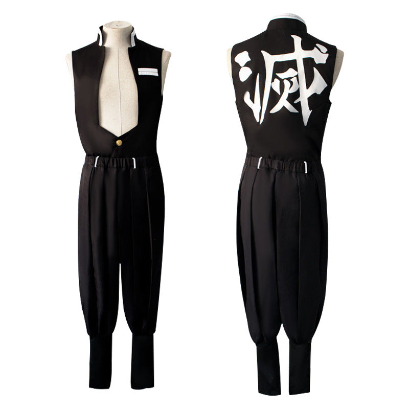 Anime Sanemi Shinazugawa Costume+Wigs+Shoes and Cosplay Props Sword Halloween Cosplay Outfit Whole Set