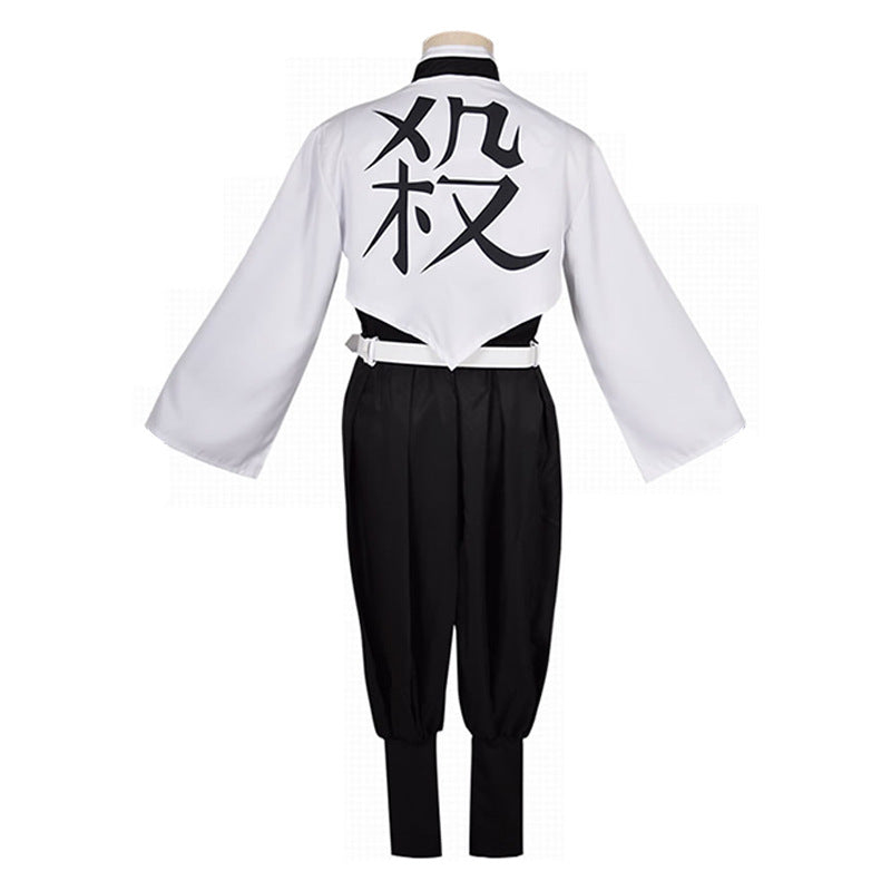 Anime Sanemi Shinazugawa Costume+Wigs +Shoes Full Set Costume