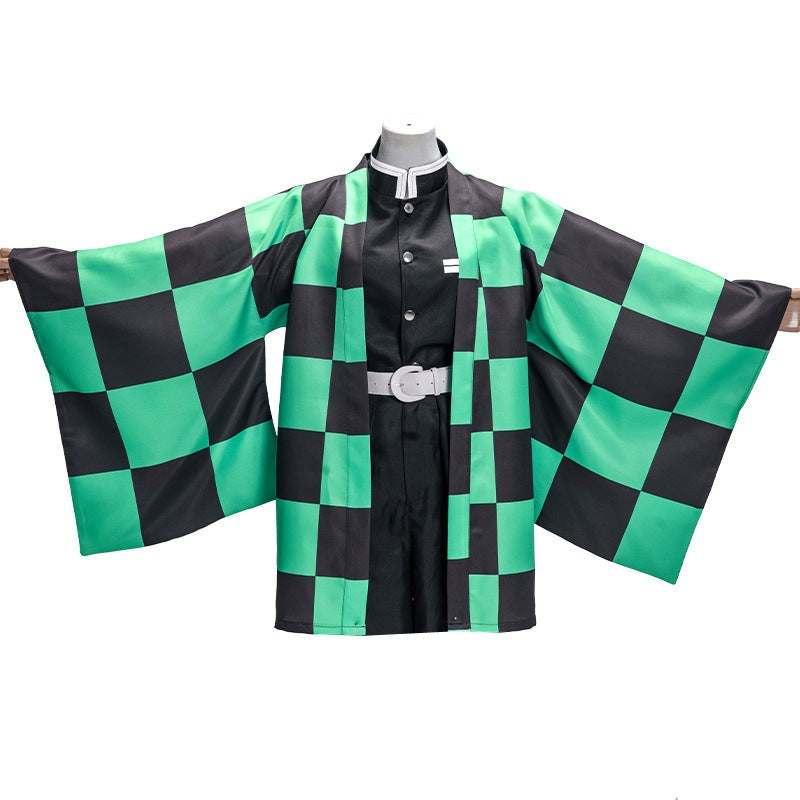 Anime  Tanjiro Kamado Costume Cloak Cosplay Kimono Coat