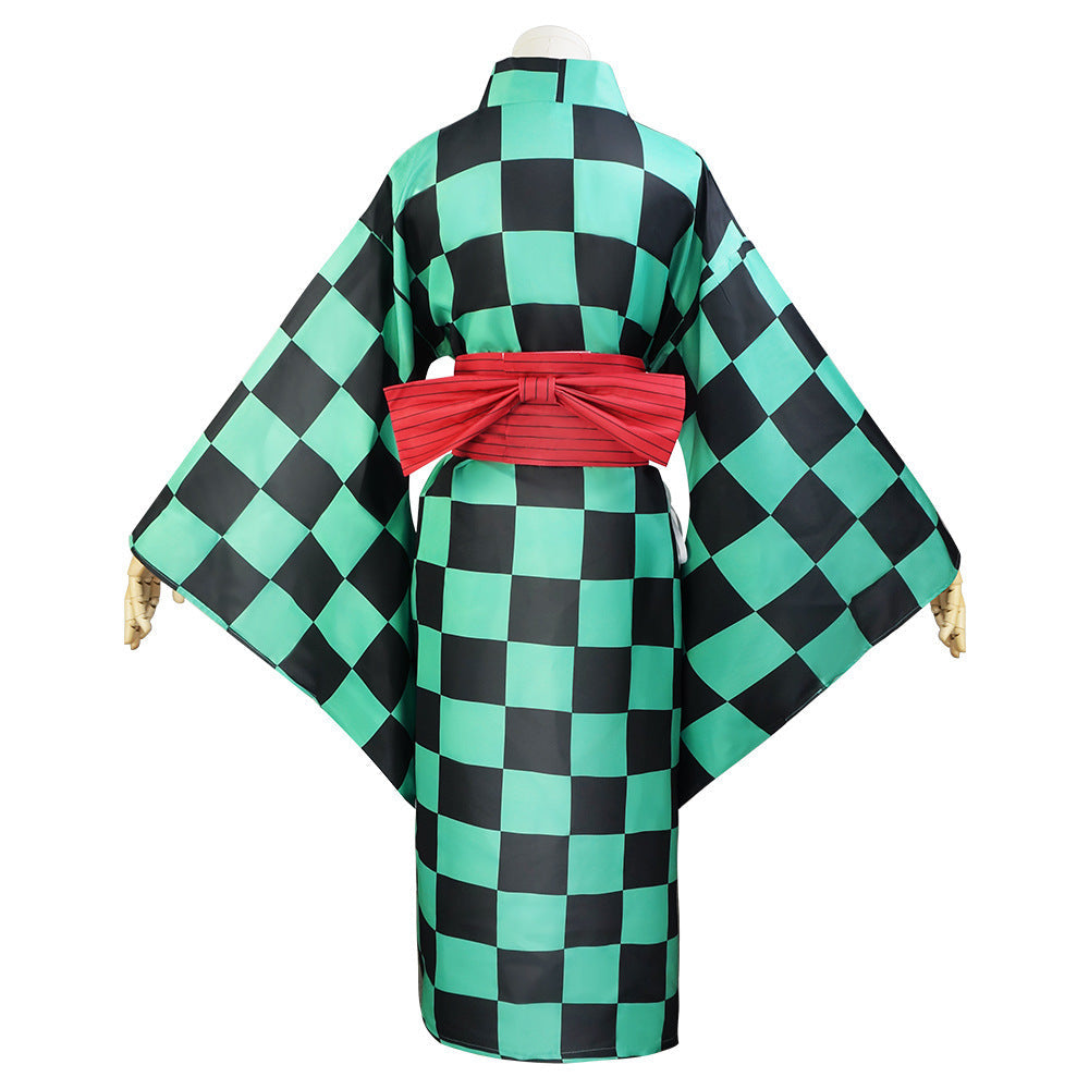 Anime Tanjiro Kamado Kimono Dress Costume Female Cosplay Costume