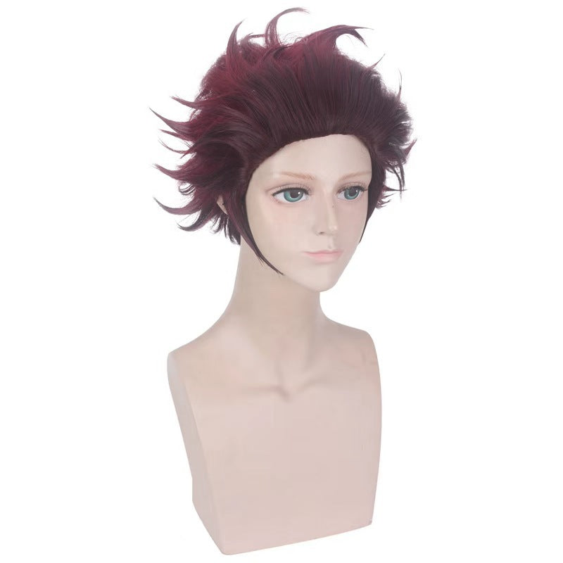 Anime Tanjiro Kamado Cosplay Wigs Costume Accessories