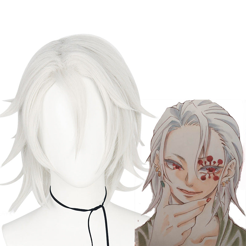 Anime Tengen Uzui Cosplay Silver Wigs
