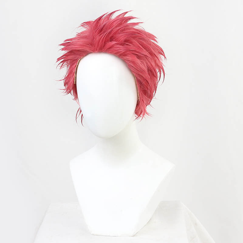 Anime Upper Rank Three Akaza Cosplay Pink Short Wigs