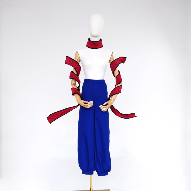 Anime  Upper Rank Six Gyutaro Full Set Costume With Wigs and Weapons Props