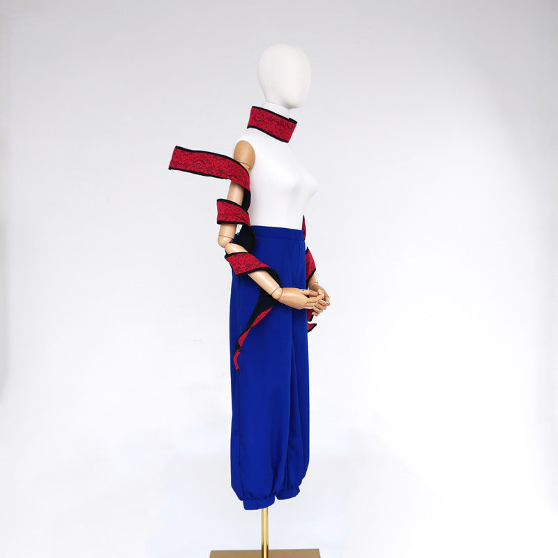 Anime  Upper Rank Six Gyutaro Full Set Costume With Wigs and Weapons Props