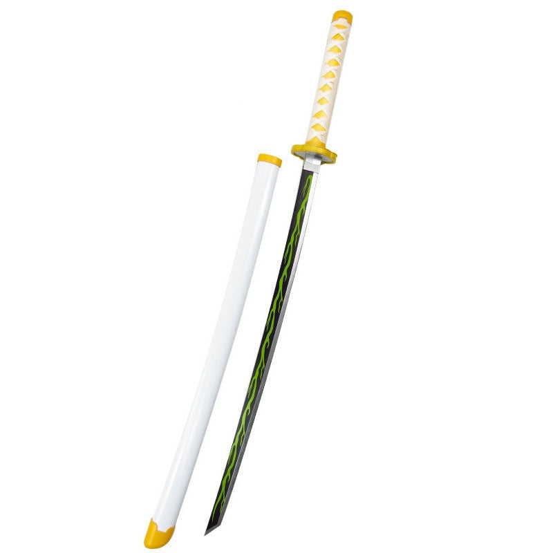 Anime Zenitsu Agatsuma Cosplay Weapon Sword Props Costume Accessories