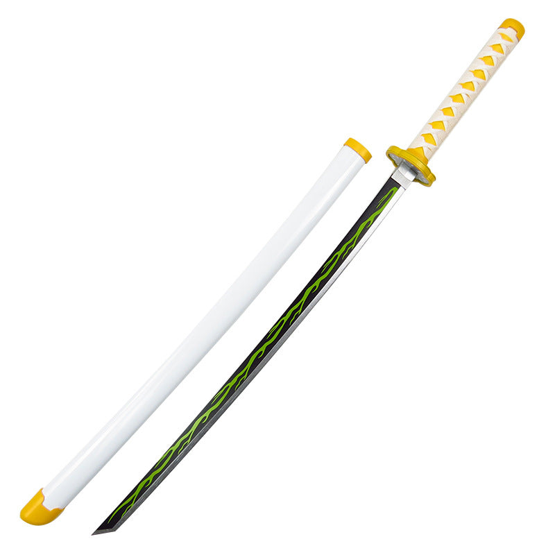 Anime Zenitsu Agatsuma Cosplay Weapon Sword Props Costume Accessories