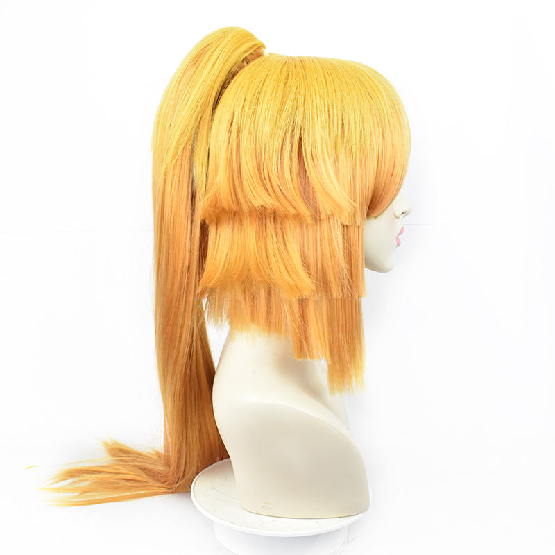 Anime Zenitsu Agatsuma Female Cosplay Wigs Long Wigs For Women Girls