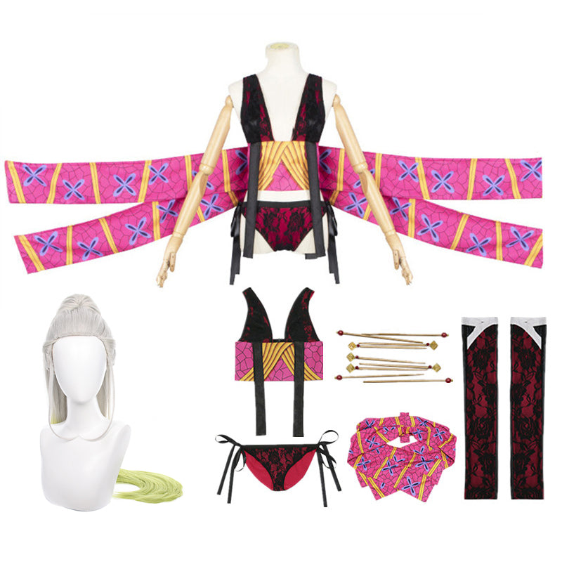 Anime Upper Rank 6 Daki Cosplay Costume With Wigs Full Set Halloween Cosplay Outfit