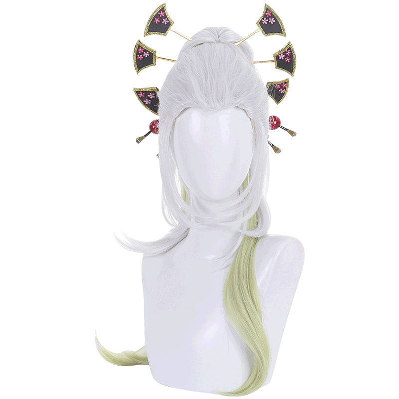 Anime Upper Rank Six Daki Whole Set Cosplay Costume With Wigs and Wooden Clogs Shoes Cosplay Outfit