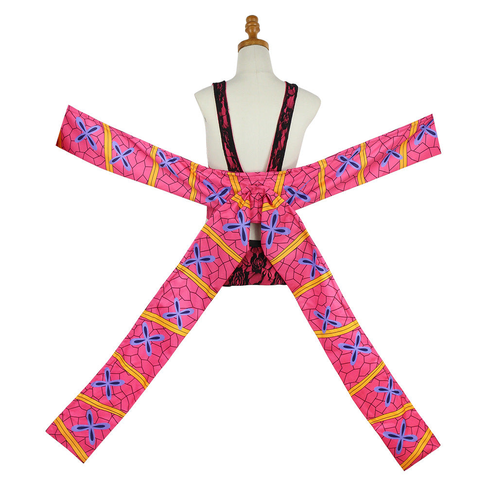 Anime Upper Rank Six Daki Whole Set Cosplay Costume With Wigs and Wooden Clogs Shoes Cosplay Outfit