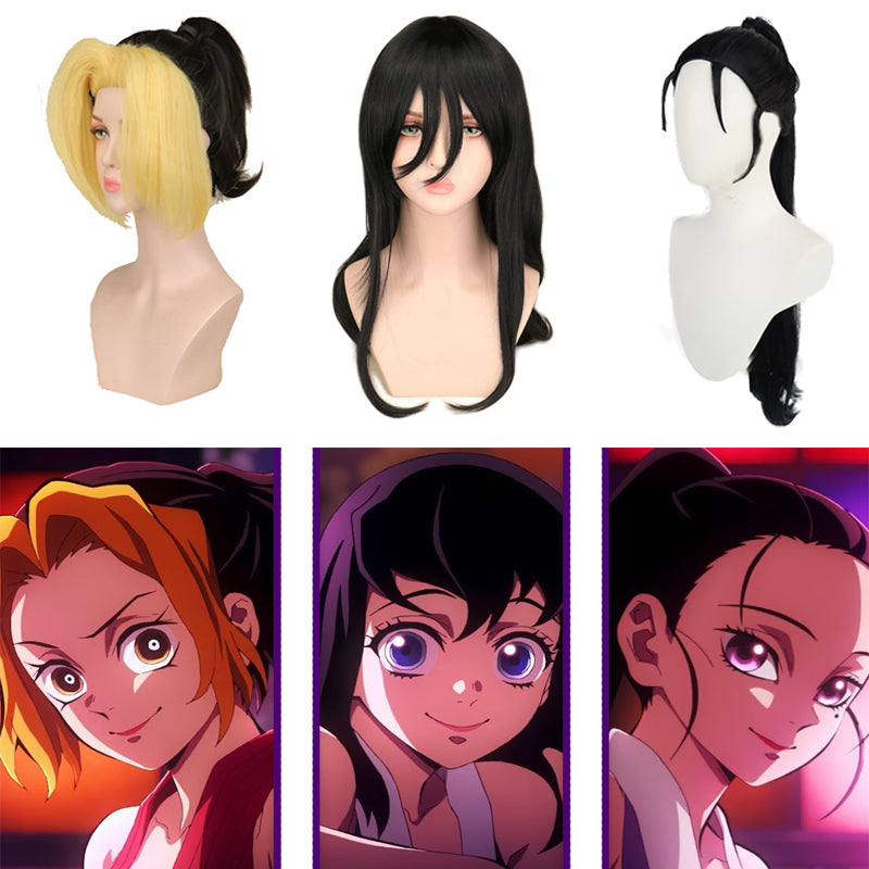 Anime Uzui Tengen Wives Suma Hinatsuru Makio Cosplay Wigs