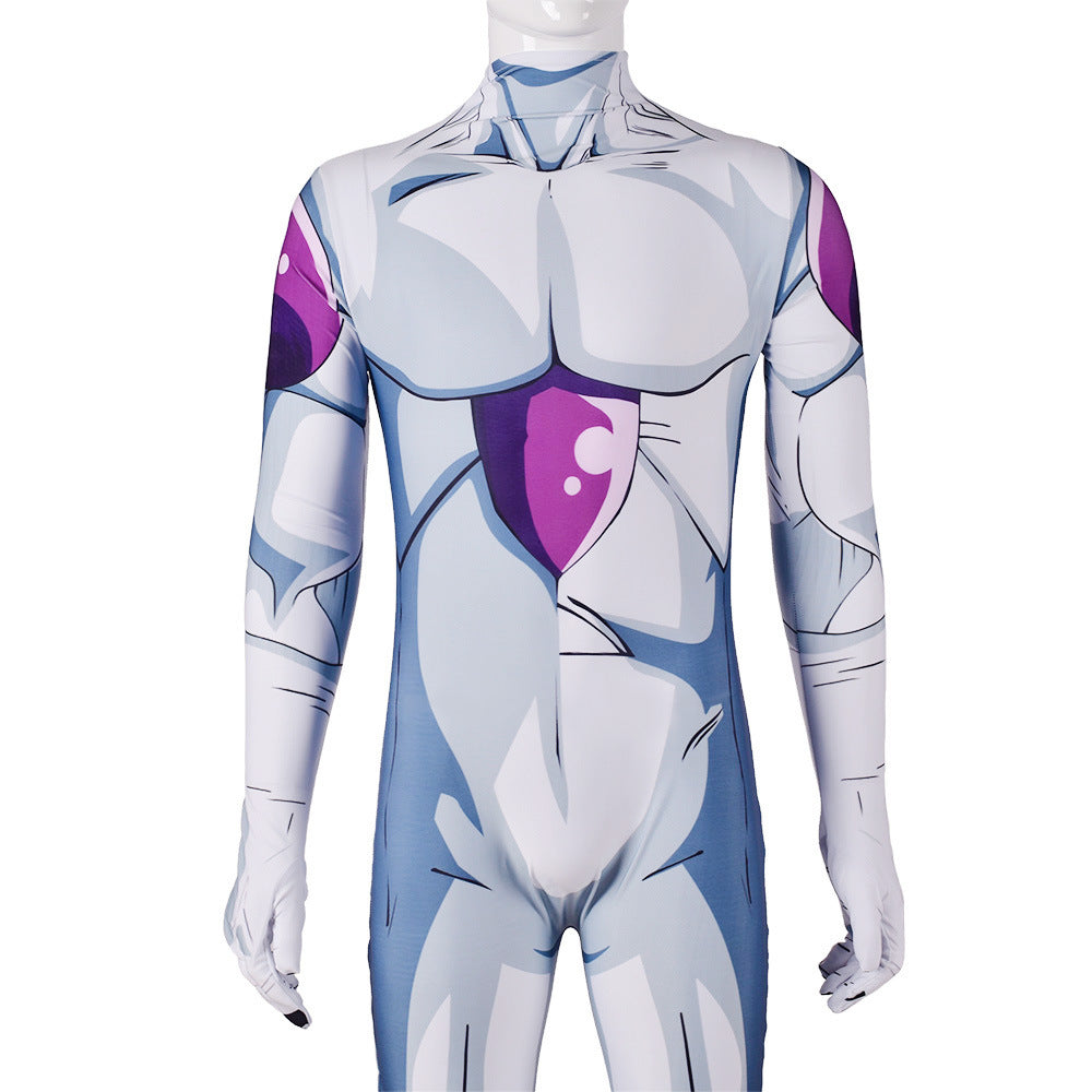 Anime Dragon Ball Frieza Zentai Costume Outfit Halloween Carnival Cosplay Jumpsuit