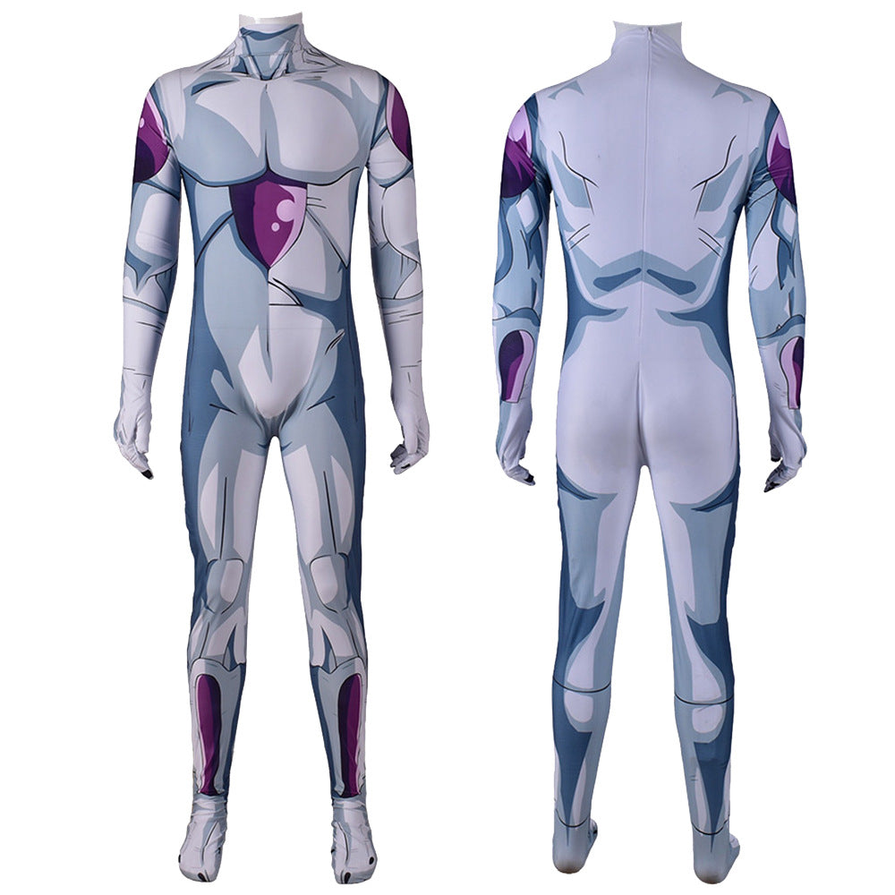 Anime Dragon Ball Frieza Zentai Costume Outfit Halloween Carnival Cosplay Jumpsuit