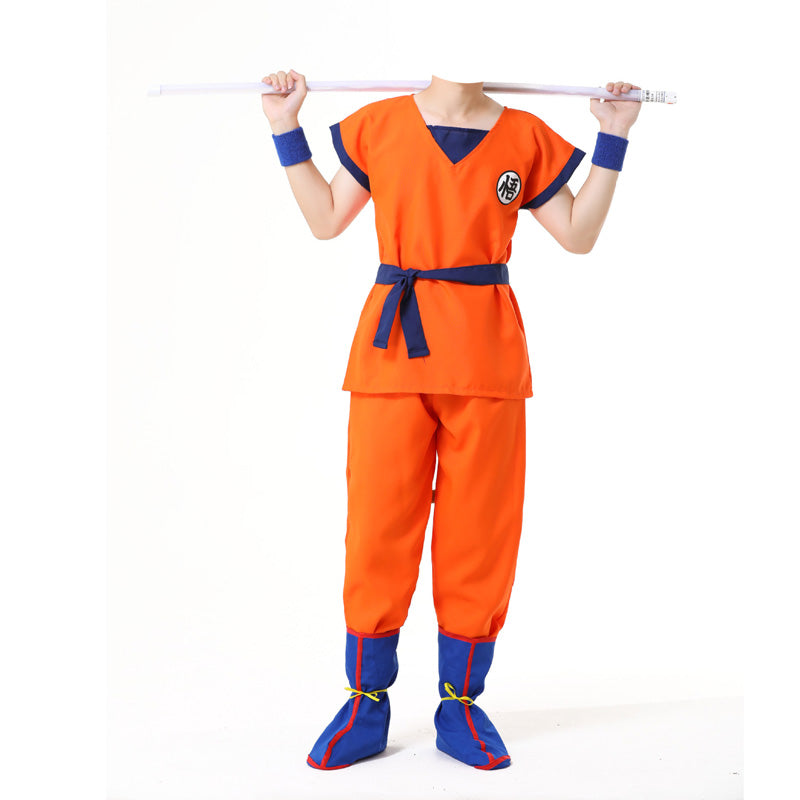 Anime Dragon Ball Kakarot Son Goku Cosplay Costume Full Set With Tail and Shoes Cover
