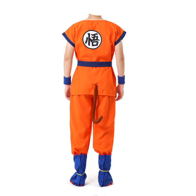 Anime Dragon Ball Kakarot Son Goku Cosplay Costume Full Set With Tail and Shoes Cover