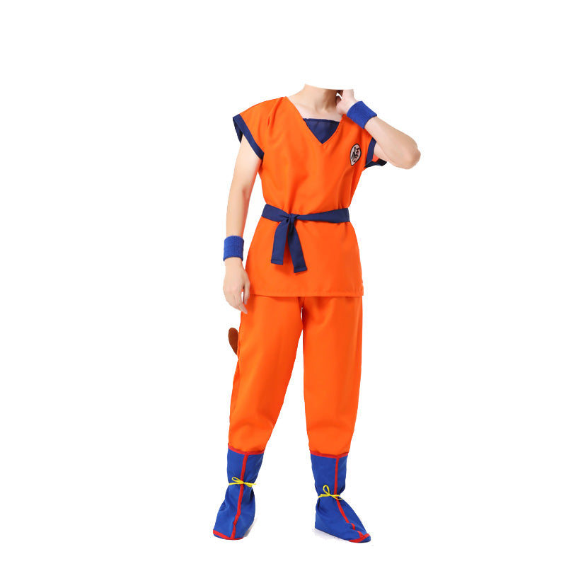 Anime Dragon Ball Kakarot Son Goku Cosplay Costume Full Set With Tail and Shoes Cover