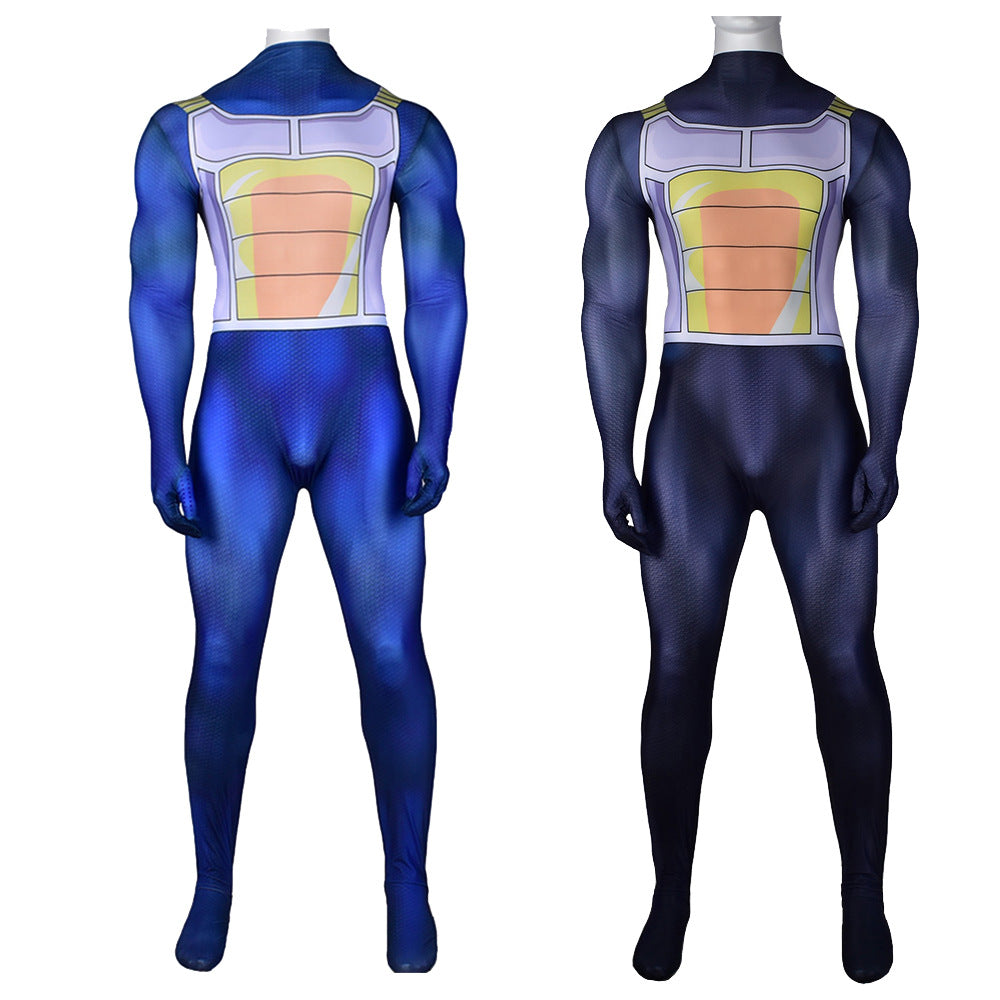 Anime Dragon Ball Vegeta Jumpsuit Costume Halloween Cosplay Zentai Outfit