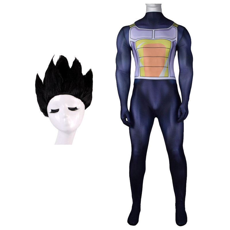 Anime Dragon Ball Vegeta Jumpsuit Costume Halloween Cosplay Zentai Outfit