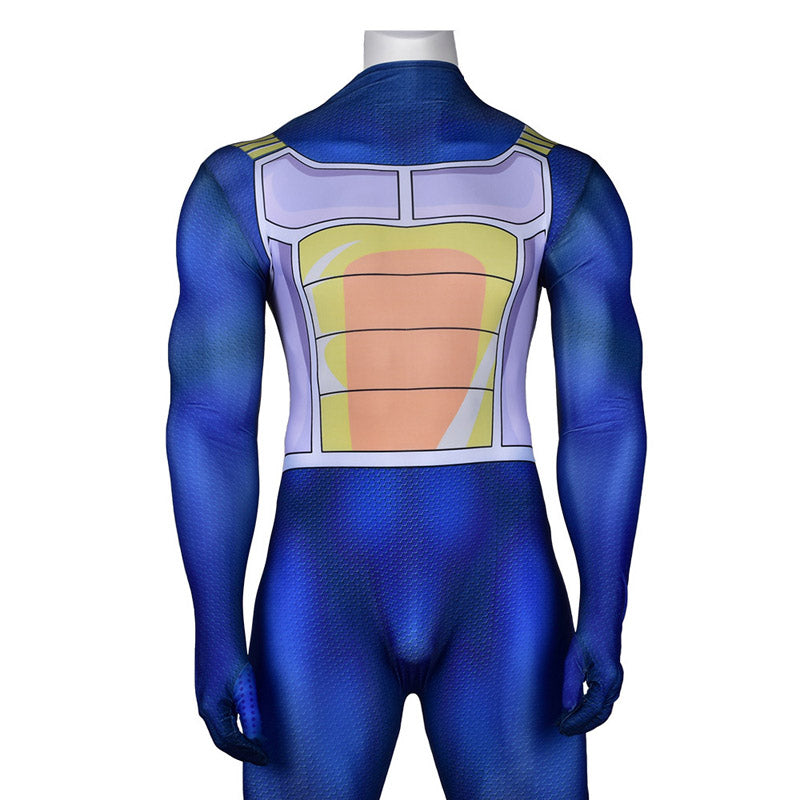 Anime Dragon Ball Vegeta Jumpsuit Costume Halloween Cosplay Zentai Outfit