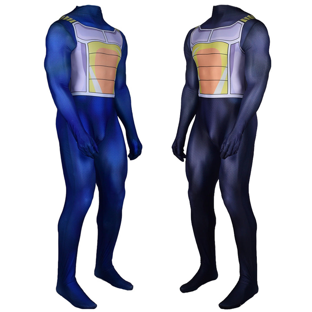 Anime Dragon Ball Vegeta Jumpsuit Costume Halloween Cosplay Zentai Outfit