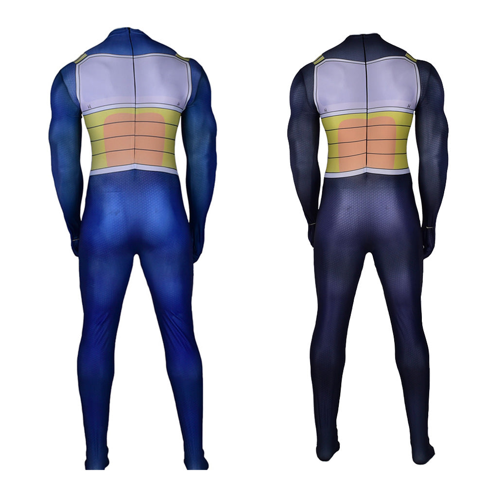 Anime Dragon Ball Vegeta Jumpsuit Costume Halloween Cosplay Zentai Outfit