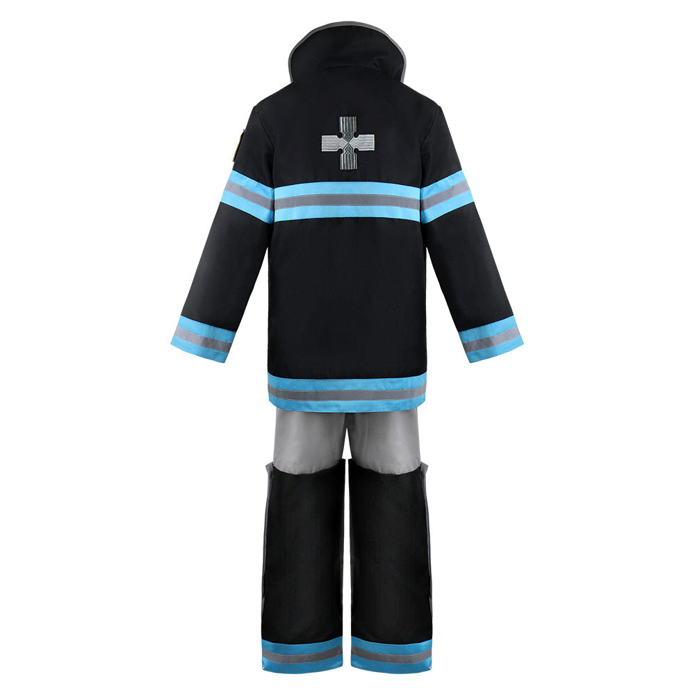 Shinra Kusakabe Costume+Wigs+Hat Full Set Halloween Costume Outfit